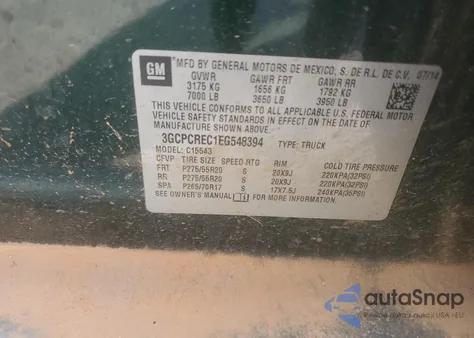 2014 Chevrolet Silverado C1500 Lt from USA, damaged, VIN 3GCPCREC1EG548394